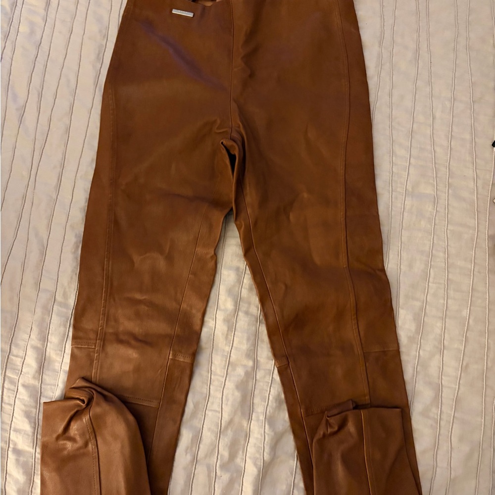 RL Polo Tan Leather legging